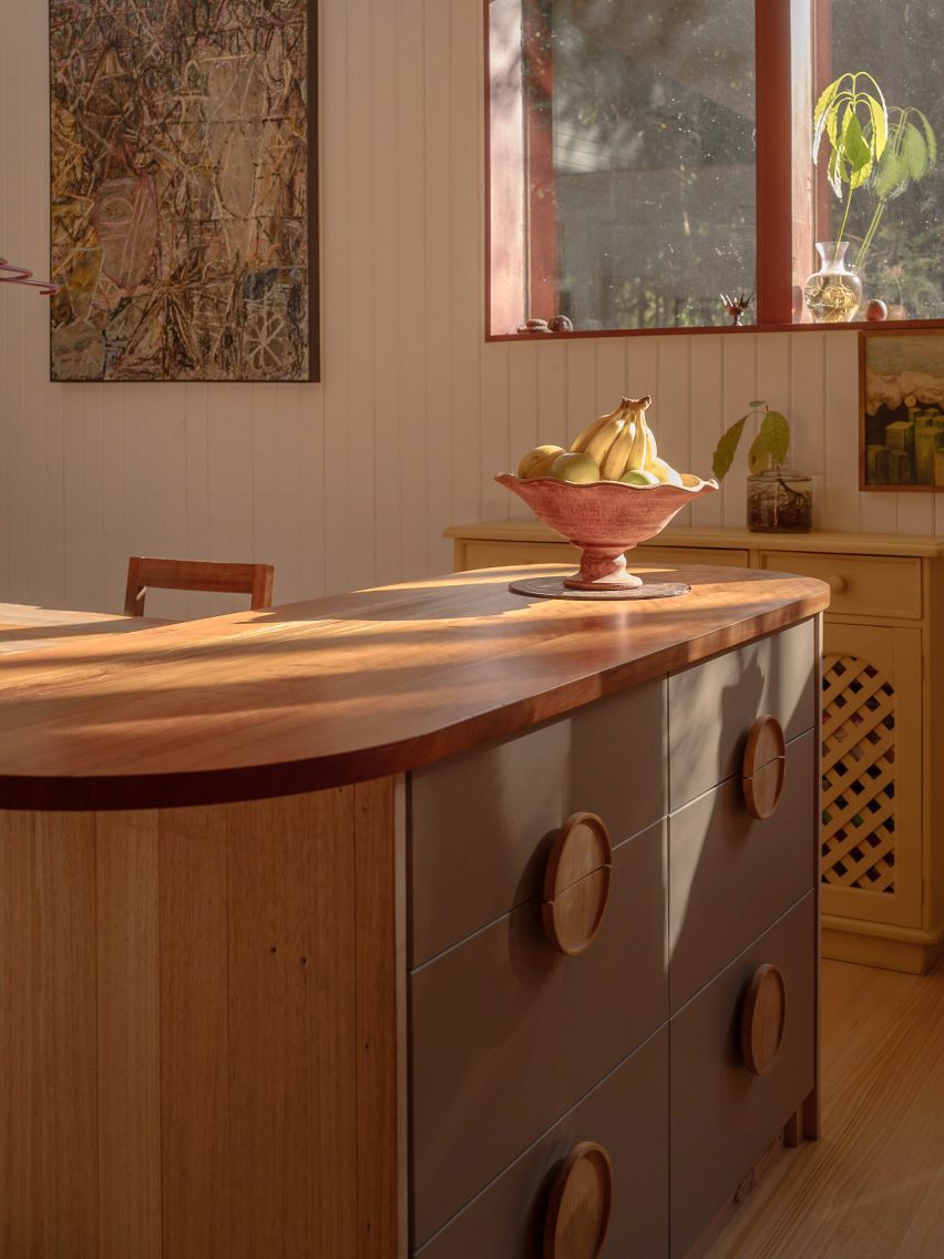 Wooden island table