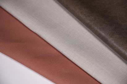 Photo of three different colours and textures from the Hyphyn vinyl range