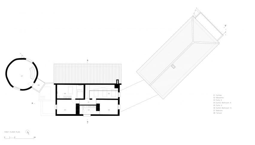 Plan of AIP House Azóia by Joāo Tiago Aguiar Arquitectos