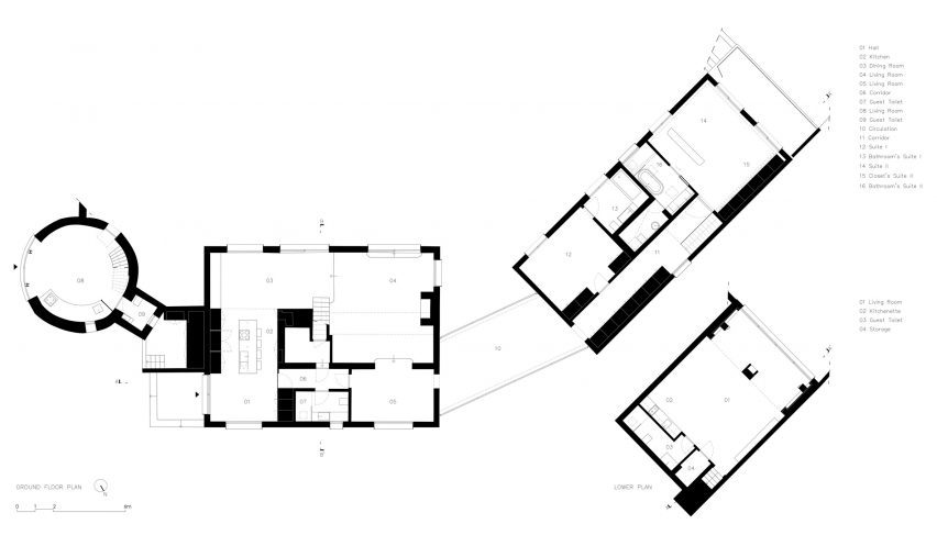 Plan of AIP House Azóia by Joāo Tiago Aguiar Arquitectos