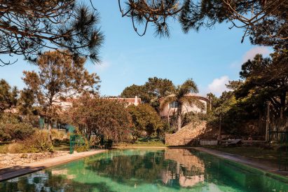 Swimming pool within AIP House Azóia by Joāo Tiago Aguiar Arquitectos