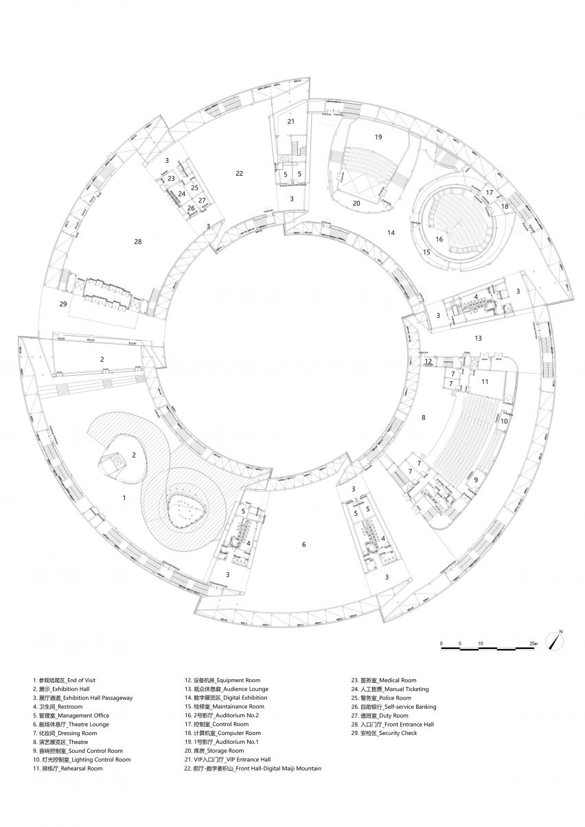 Plan of Maiji Mountain Visitor Centre