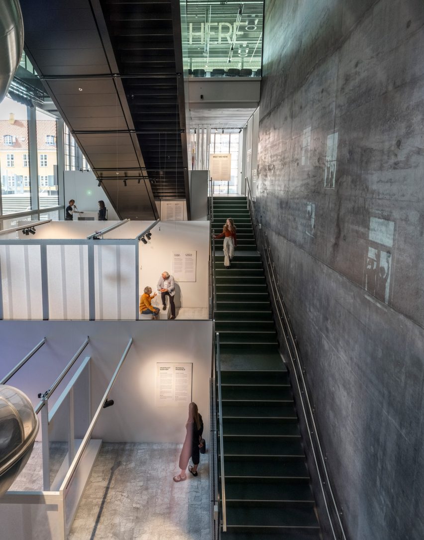 Staircase Gallery in Meet Me Here exhibition by Spacon at the Danish Architecture Center
