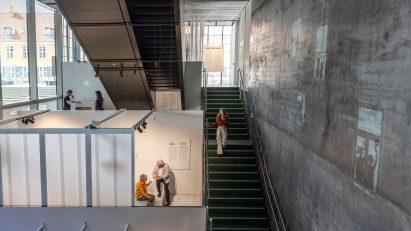 Staircase Gallery in Meet Me Here exhibition by Spacon at the Danish Architecture Center