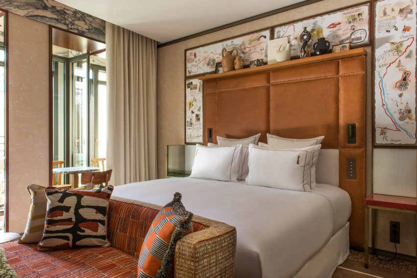 bed with headboard