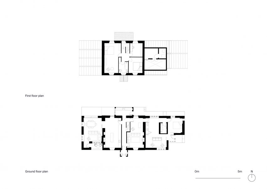 Floor plans of Delfyd Farmhouse by Rural Office