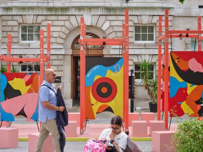Colourful pavilion in London