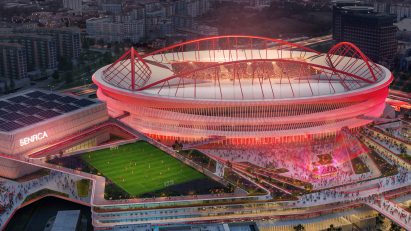 SL Benfica stadium clad in LED lights