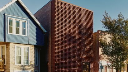 Brick-clad showroom