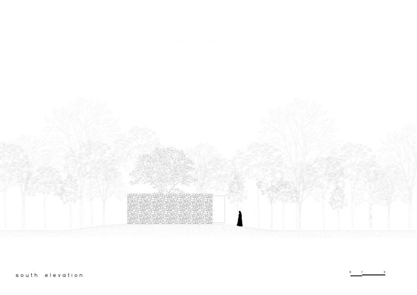 Elevation of Sanctum of Trees by 182 Design