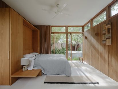 Bedroom interior of Love Shack in Sydney