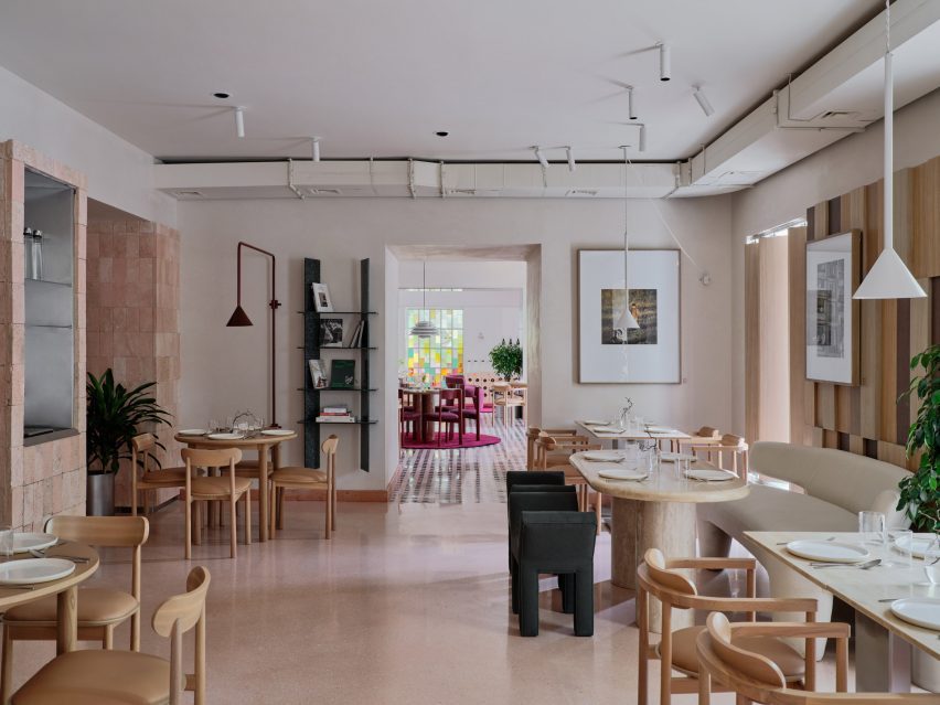 Main seating hall inside Six Coffee Wine by Naaw Studio