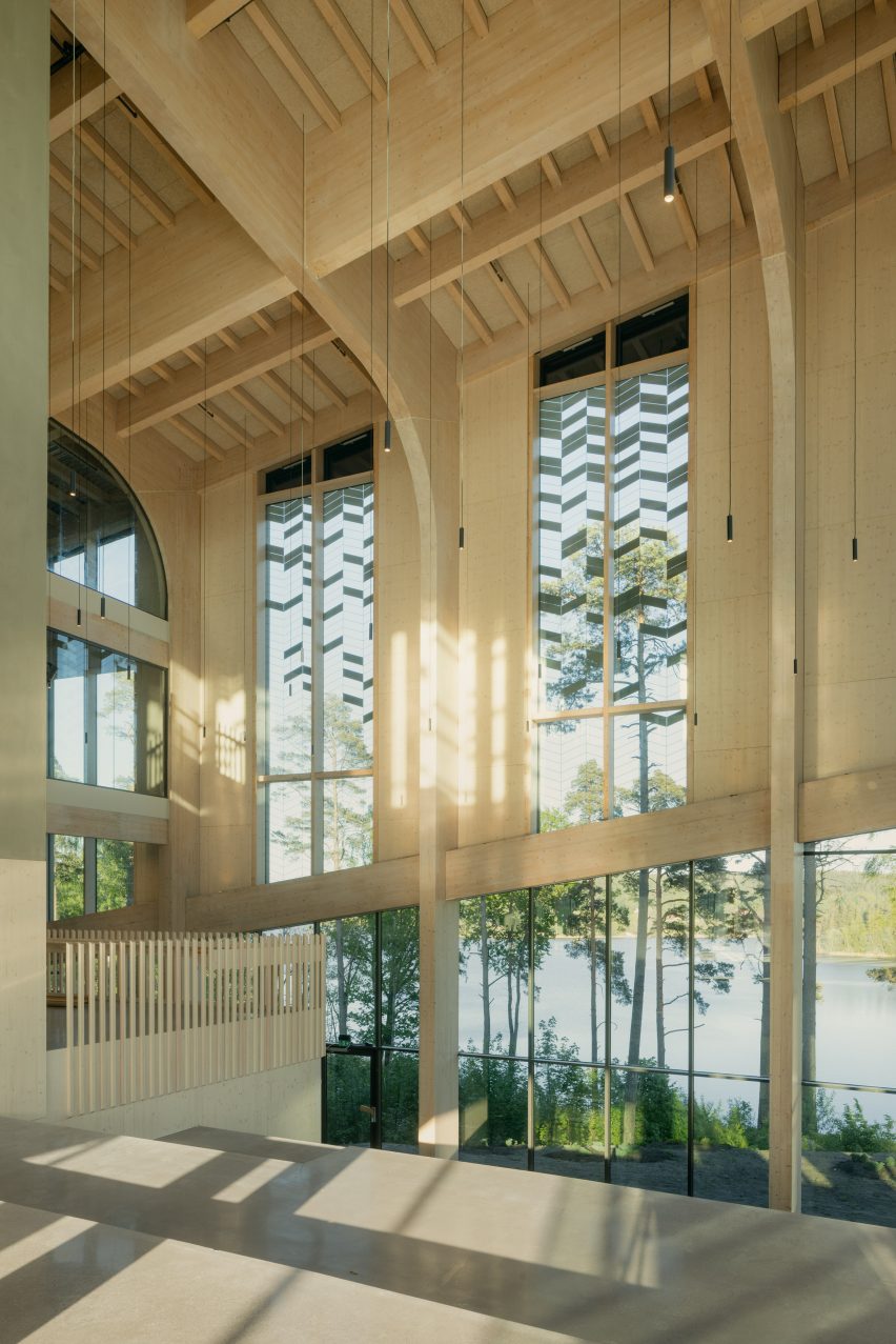 Interior of Snøhetta's Lakehouse