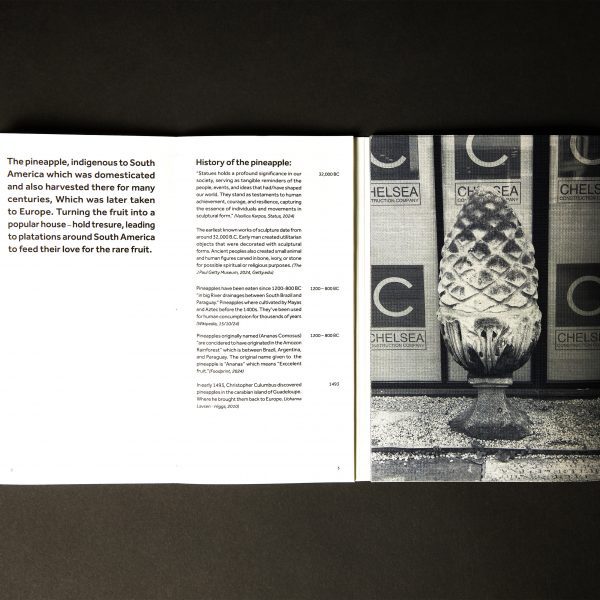 a photograph of a printed book in tones of black and grey