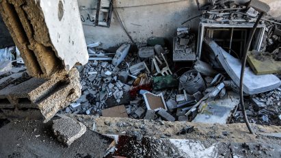 Destroyed buildings in Gaza. Photo via Shutterstock