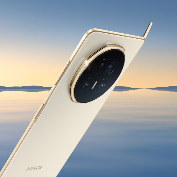 Honor Magic V5 world's thinnest foldable smartphone in Ivory White colourway