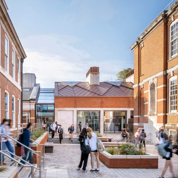 Rosalind Franklin Wing at St Paul's Girls School by Jestico + Wiles with seam roof