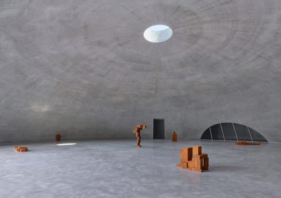 Interior view of the Ground installation at Museum SAN