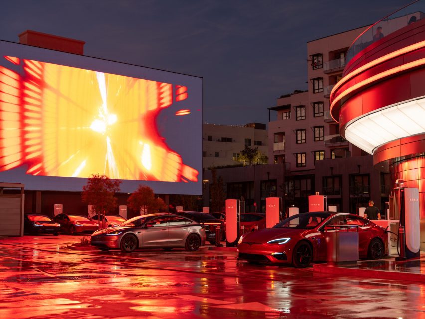 Supercharging station in Hollywood California