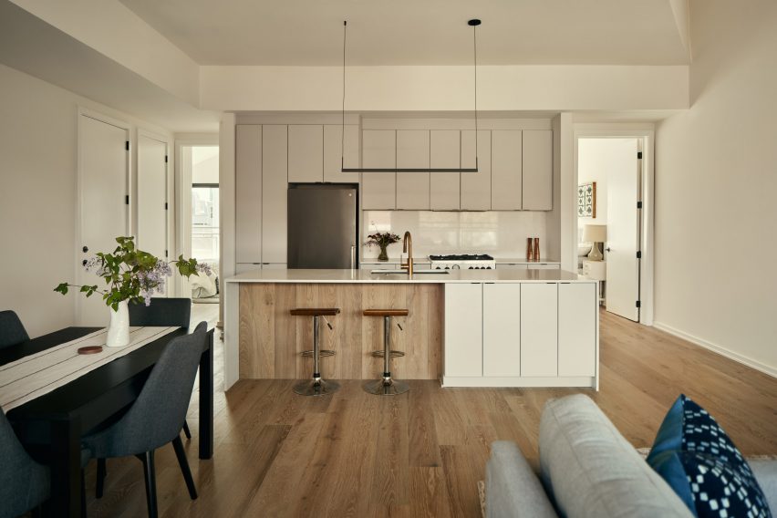 Interior of apartment building