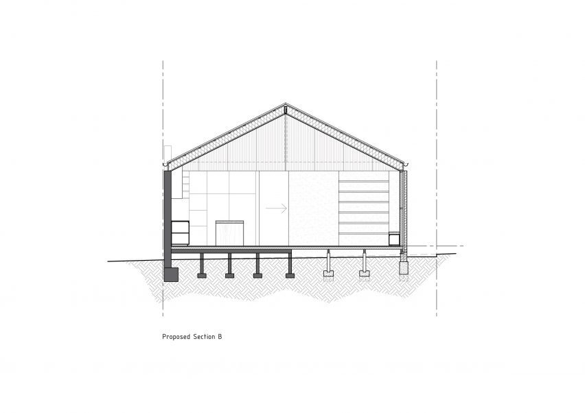 Section of Thornbury House by Healy Ryan Architects