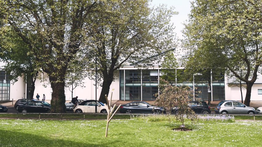 a photograph of a university campus