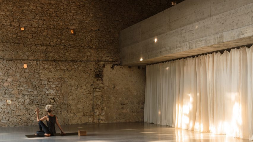 Interior of Amassa yoga studio