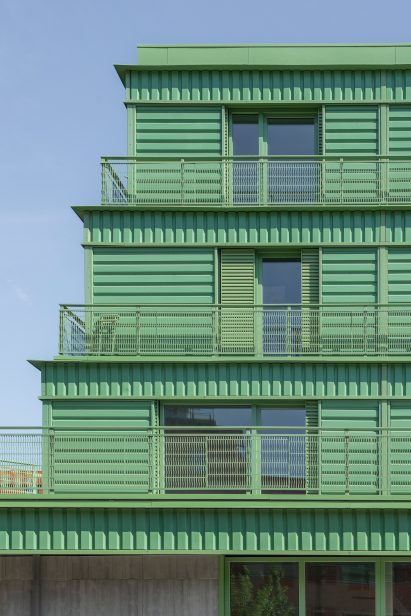 Reused green steel panels