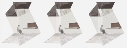 Graphic image of woman sitting on a chair