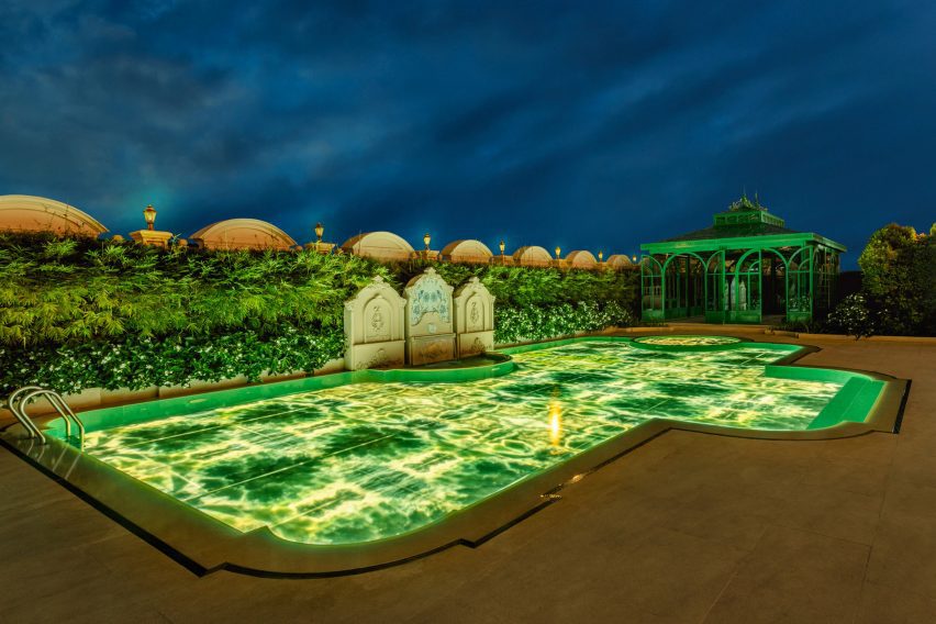 Vetrite glass swimming pool in Cambodia
