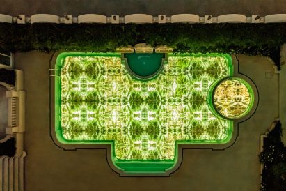 Vetrite glass swimming pool in Cambodia by Sicis