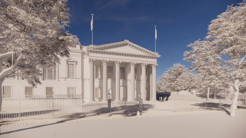 Rendr of the new White House East Wing ballrom