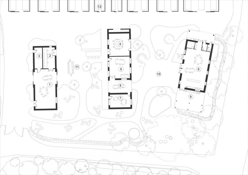 Floor plan of Wolves Lane Centre by Material Cultures and Studio Gil