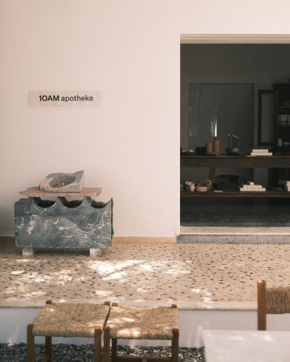 10AM Apotheke in Antiparos, Greece designed by Studio Andrew Trotter and Eva Papadaki