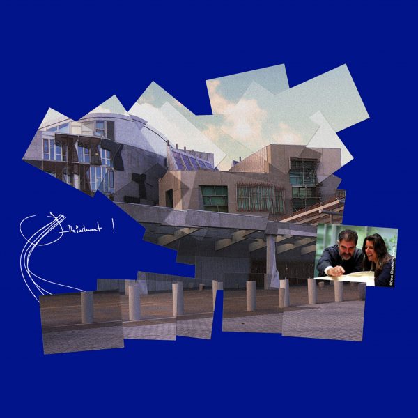 Graphic for Enric Miralles: Creating The Scottish Parliament, and other stories by Benedetta Tagliabue and EMBT