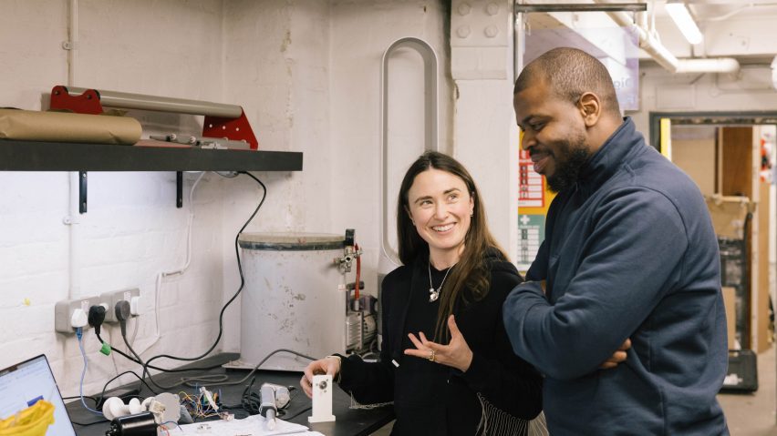 Photo of two people in a workshop