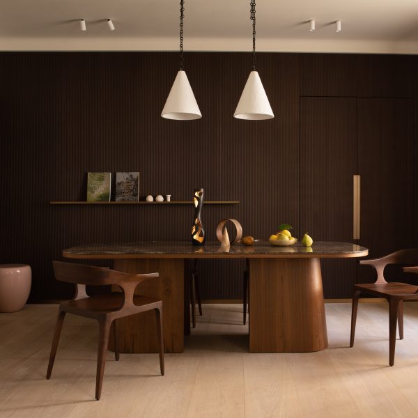 Photo of dining room with wooden table and chairs by Reda Amalou Design
