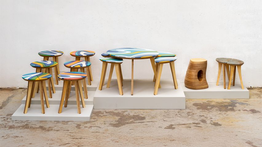 Photo of wooden stools by David Samuel