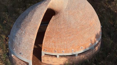 Twisted brick library in China