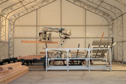 Modular construction by ABB and Cosmic Buildings tent