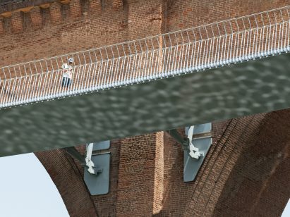 Bridge built on a viaduct by New and Partners