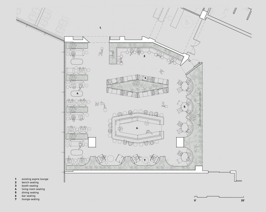 Aspire WestJet Garden Lounge floor plan