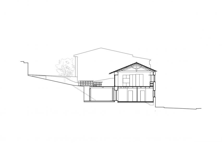 Section of House in Valango by Atelier Local