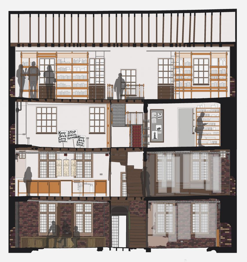 an image of a building with figures in it