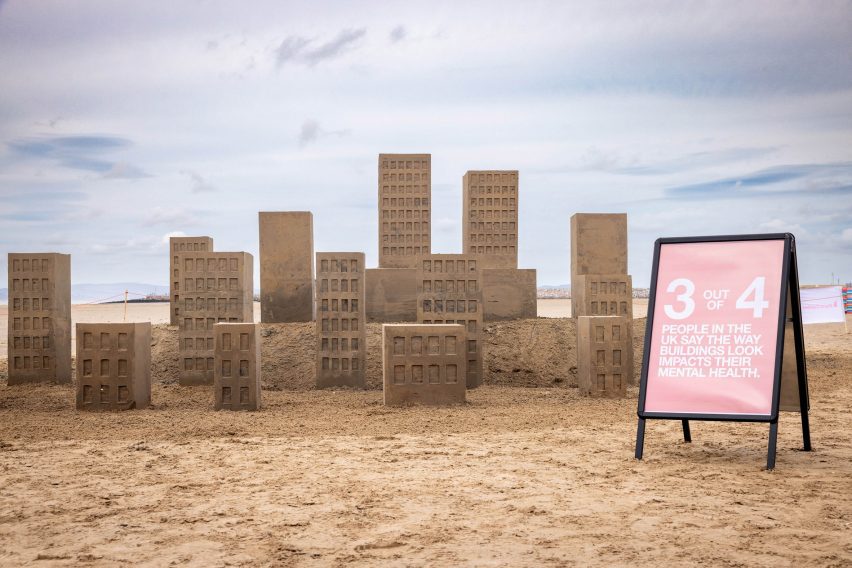 Sand castles in Morecambe Bay