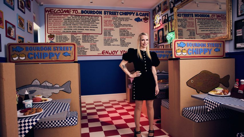 Bourdon Street Chippy by Lucy Sparrow