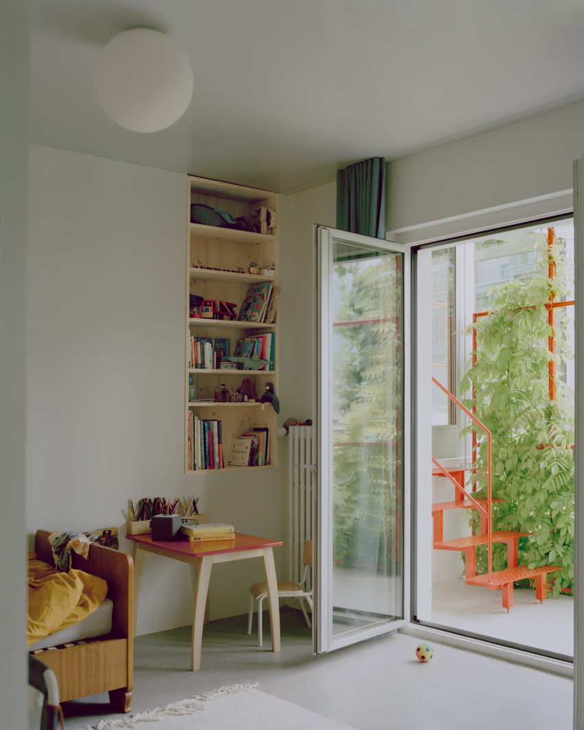 Residential unit leading out to balcony in multigenerational family home