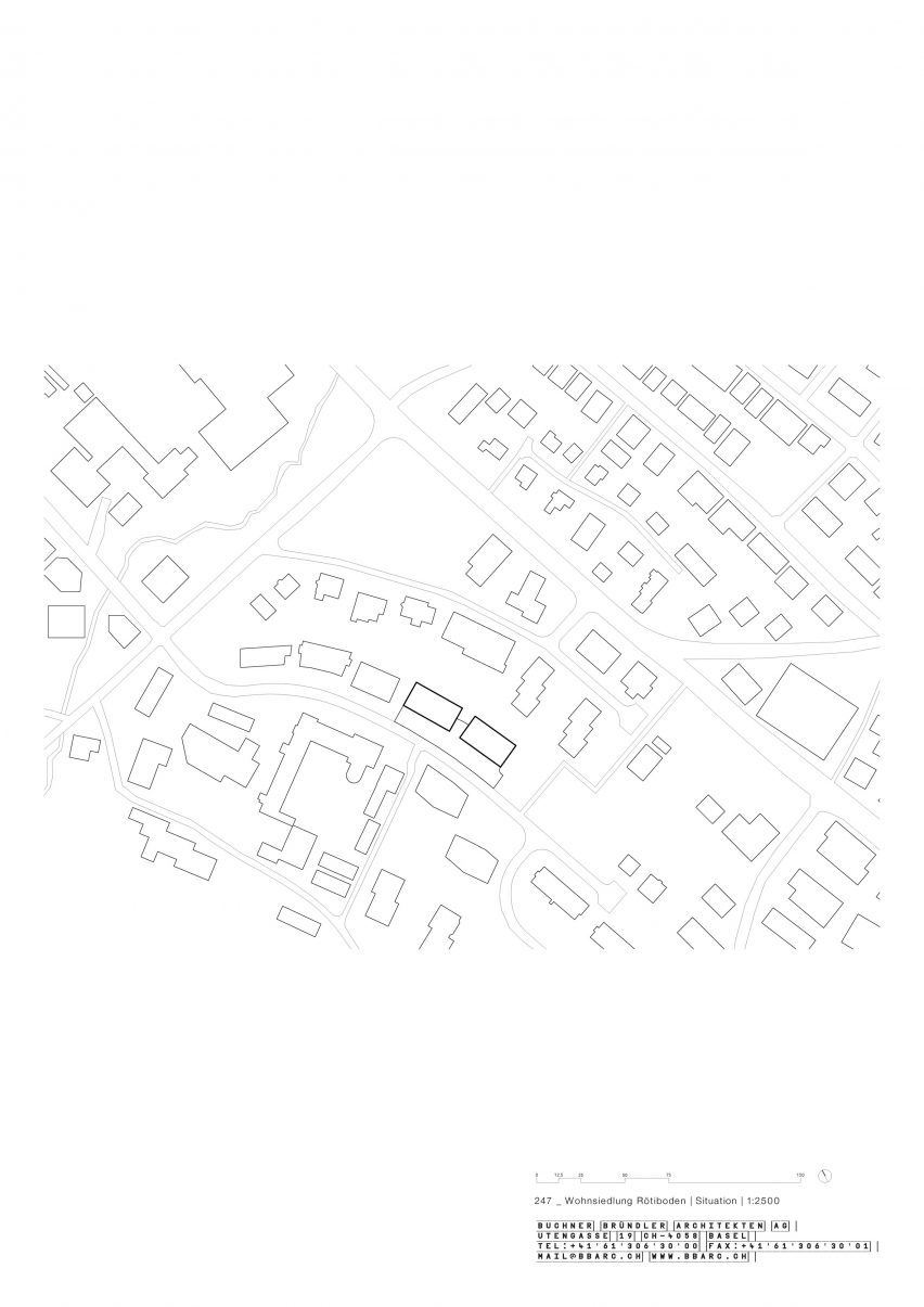 Plan of Rötiboden by Bruchner Bründler Architekten