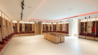 Changing facilities at Manchester United complex