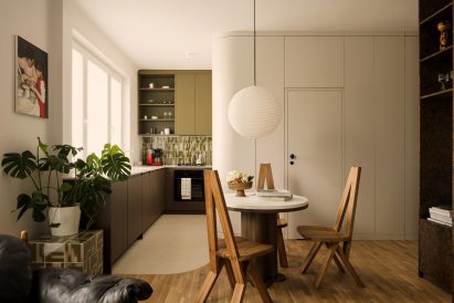 Dawid Konieczny-designed apartment in Warsaw